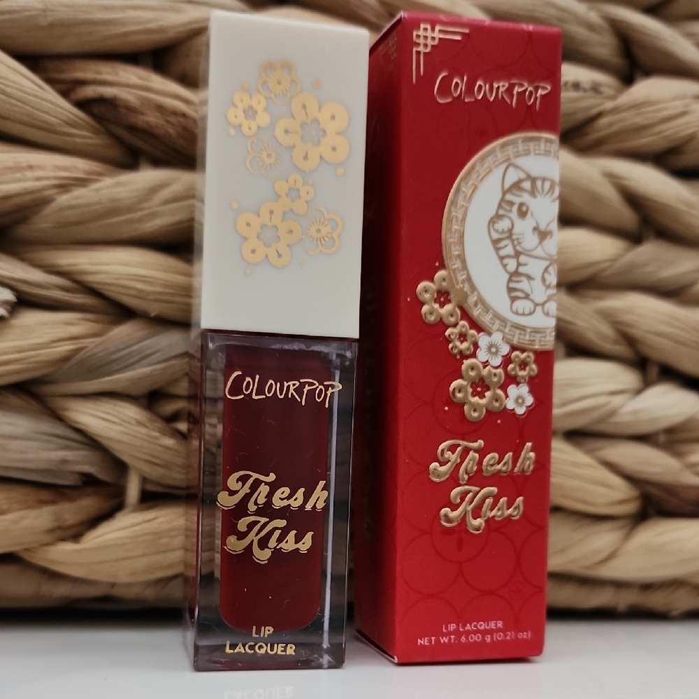ColourPop Fresh Kiss Lip Lacquer in Deep Red